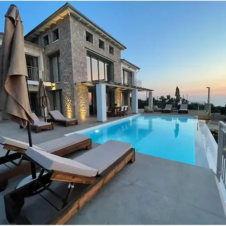 Tsakmakis - Luxury - Panoramic Sea View Lefkada 빌라 Tsoukaládhes