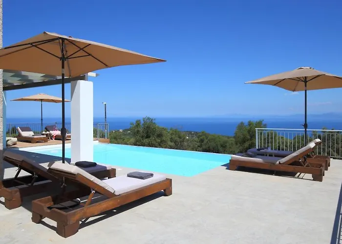 Tsakmakis - Luxury - Panoramic Sea View Lefkada Villa Tsoukaládhes