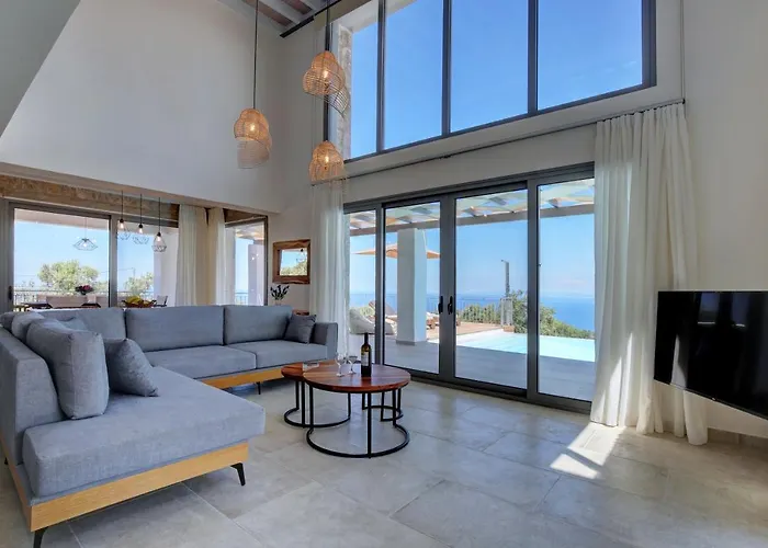 Tsakmakis - Luxury - Panoramic Sea View Lefkada Villa *